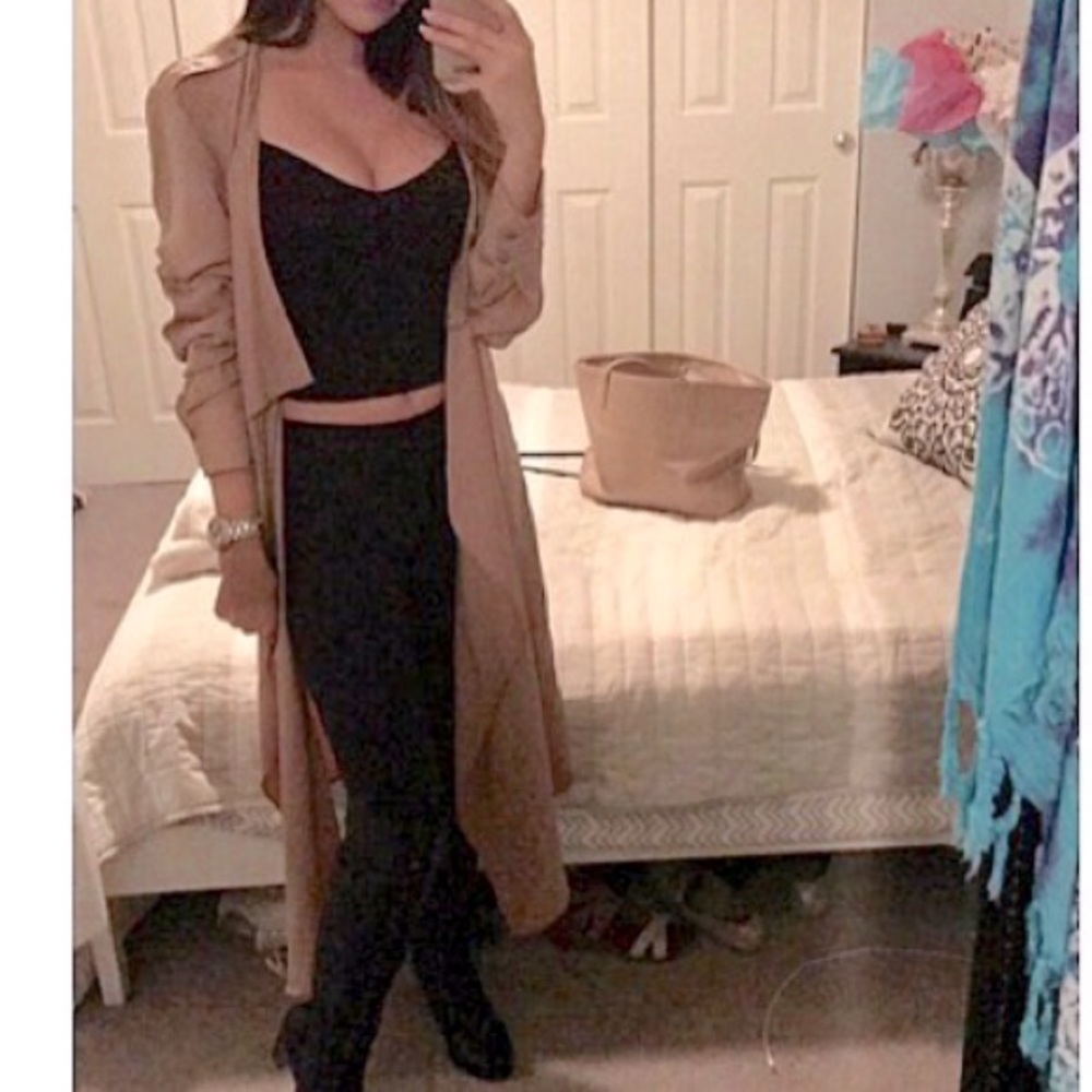 Long flowy trench coat